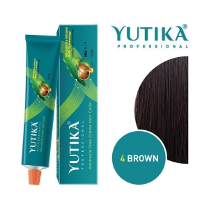 yutika Professional Creme Permanent Hair Color Brown 4.0 100 g