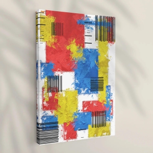 Brush Stroke Patterned Geometric Wall Art - III-Supreme (16 X 24 inches) / Canvas / Gallery Wrap