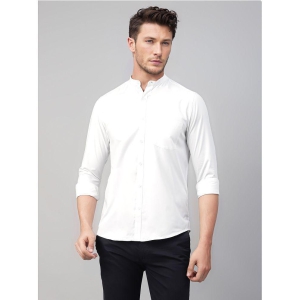 UrbanMark Cotton Blend Slim Fit Solids Full Sleeves Mens Casual Shirt - White ( Pack of 1 ) - None