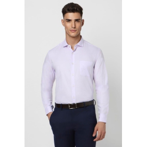 Men Lilac Slim Fit Formal Full Sleeves Formal Shirt