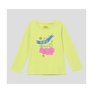 Ariel - Yellow Cotton Girls T-Shirt ( Pack of 1 ) - None