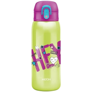 Milton Jolly 475 Thermosteel Kids Hot and Cold Water Bottle, 390 mL, Green - Green