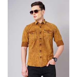 K-LARA - Yellow Denim Slim Fit Men's Casual Shirt ( Pack of 1 ) - None