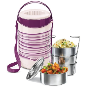 Milton - Stainless Steel Lunch Box 4 - Container ( Pack of 1 )