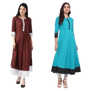 estela-multicolor-cotton-blend-womens-flared-kurti-pack-of-2-xxl