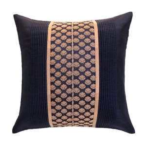 ans-black-pleated-cushion-with-gold-and-black-brocade