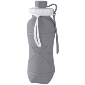 SHARUJA Collapsible Water Bottles Grey Sipper Water Bottle 600 mL ( Set of 1 ) - Grey