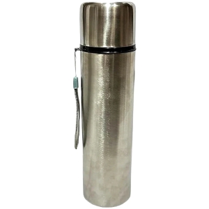 Dynore 1000 ml Flask Silver Steel Flask ( 1000 ml ) - Silver