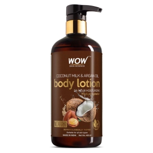 WOW Skin Science Coconut Milk & Argan Oil Body Lotion - Medium Hydration No Mineral Oil, Silicones, 400 ml