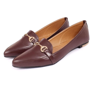 Women Ballerina Shoes Brown