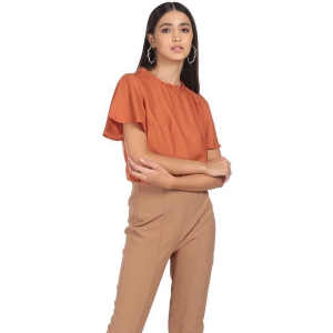 Shffl - Polyester Rust Women's Regular Top ( Pack of 1 ) - None