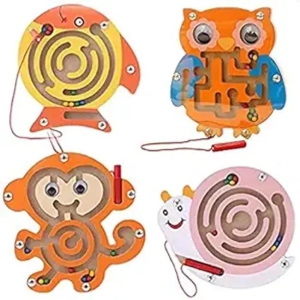 Wooden Maze Toys Round Wooden Labyrinth Maze Toys Brain Teaser Puzzle Game