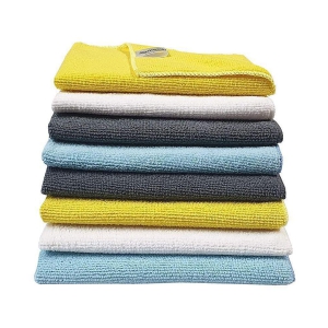 SOFTSPUN Microfiber Cleaning Cloths, 8 pcs 30x40cms 280GSM Multi-Color. Highly Absorbent, Lint and Streak Free, Multi - Purpose Wash Cloth for Kitchen, Car, Window, Stainless Steel, Silverwa