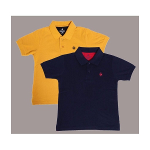 NEUVIN - Multi Color Cotton Blend Boy's Polo T-Shirt ( Pack of 2 ) - None