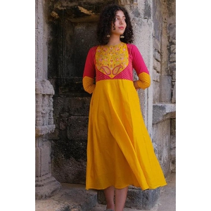 Okhai Solana Hand Embroidered Pure Cotton Mul Dress-XXS