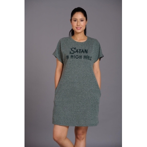 Satan in High Heel Green Dress for Women