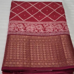 Dola Silk Checks Saree Red