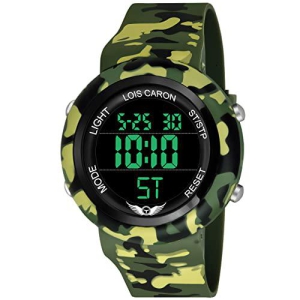 LOIS CARON Digital Sports Black Dial Men''s Watch (LCS-1019)