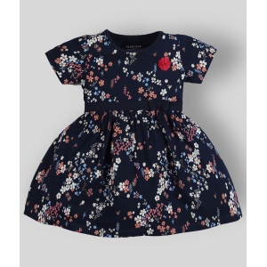 PLUM TREE - Dark Blue 100% Cotton Girls Frock ( Pack of 1 ) - None