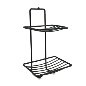 1725 2 Layer SS Soap Rack used in all kinds of places household and bathroom purposes for holding soaps.