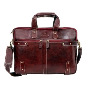 LEADERACHI Unisex Genuine Classical Vintage Leather Laptop Messenger Briefcase Bag.