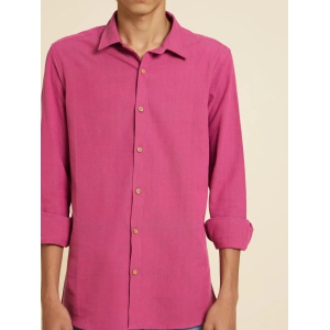 Rose Violet Handloom Shirt-M