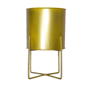 Era T Planter With Stand Brass