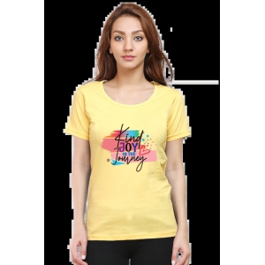 Kind Joy Womens T Shirt-Yellow / S