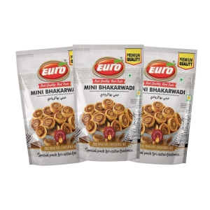 EURO Mini Bhakarwadi Namkeen 350GM | Authentic Taste, Traditional Recipe | Indian Snacks