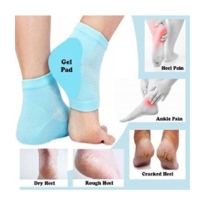 Gatih Pain Relief Heel Socks Foot Wood Polish Gel Socks for Dry Hard Cracked Heel Repair Foot Care 1 no.s