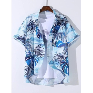 Natural Printed Casual Wear Shirts For Men-XXL-44