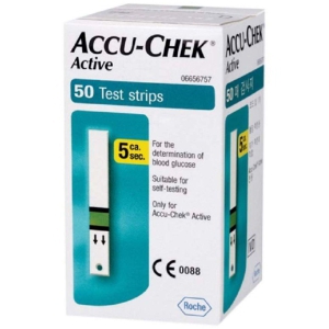 AccuChek Active 50 Sugar Test Strips (Multicolor)