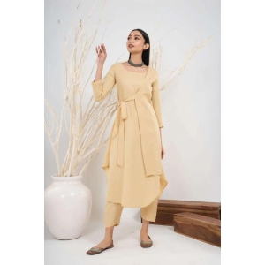 Golden Overlap Kurta Set-L