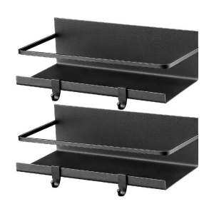 SHARUJA Black Iron Refrigerator Shelf ( Pack of 2 ) - Black