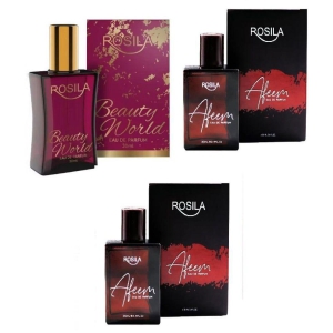 ROSILA - 1 BEAUTY WORLD 2 AF EEM PERFUME Eau De Parfum (EDP) For Men,Women 90 ( Pack of 3 )