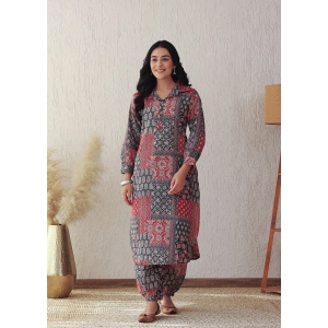 Plus Size Colorful Kantha Cotton Kurta Set with Afgani Pant-5xl