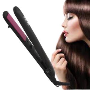 NBOX Hair Straightener with Keratin Infused Ceramic Coated Plates & Quick Heat-Up (60 Secs) & 360 degree Swivel Chord, Black