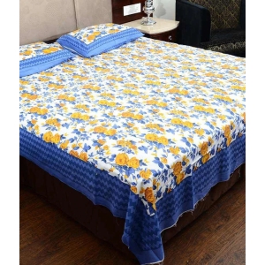 UniqChoice 100% Cotton Exclusive Jaipuri Print Double Bed Sheet With 2 Pillow Cover