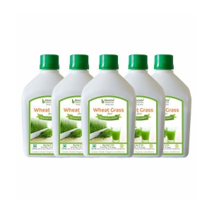 BHUMIJA LIFESCIENCES Plain Wheat Grass Juice Health Drink Liquid 5 l Pack of 5