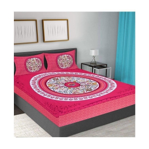 frionkandy-cotton-queen-bed-sheet-with-two-pillow-covers-pink-pink