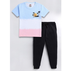 SmartRAHO - Multicolor Cotton Boys T-Shirt & Trackpants ( Pack of 1 ) - None