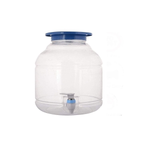 Water dispensers Plastic Water dispensers jar 10 Liter Water jar with tap Colour - White