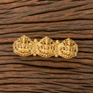 Antique South Indian Hair Clip With Gold Plating-GOLD