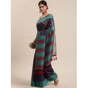 Women's Digital Print Bandhani Saree With Unstiched Blouse Piece