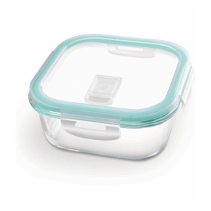 Treo By Milton Hi Borosilicate Clip Fresh Square Container, 320 ml, 1 Piece