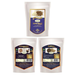 Biotic Safed Musli, Ashwagandha and Gokhru Powder Powder 300 gm