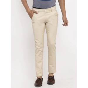 Rodamo  Men Khaki Slim Fit Chinos Trousers