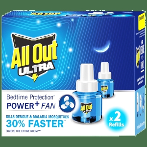 All Out Ultra Liquid Vaporizer/Mosquito Repellent Refills - Kills Dengue, Malaria & Chikungunya Mosquitoes, 45 Ml (Pack Of 2)