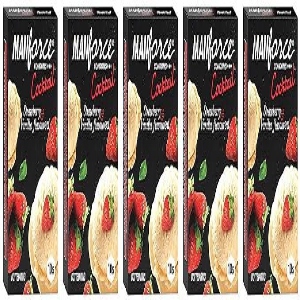 Manforce Cocktail Condoms (Dotted-Rings) Strawberry & Vanilla Flavoured 10 Pcs x Pack of 5