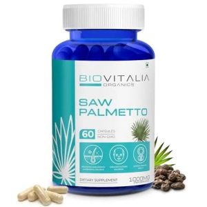 Biovitalia Organics Saw Palmetto Extract Capsules 1000mg Dietary Supplement for Hair Growth | Suppor Natural Support for Men & Women - 60 Veg Capsules